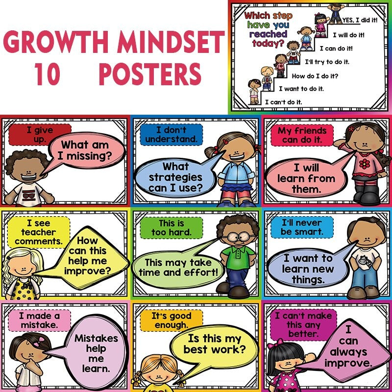 10Pcs Set English Poster Toys