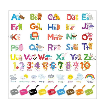 Set Of 6 Alphabet Animal Wall Stickers