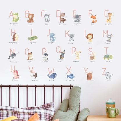 ABC Alphabet Watercolor Wall Stickers