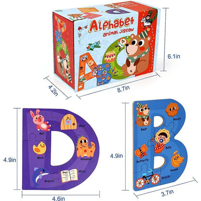 Alphabet And Numbers Wooden Puzzle