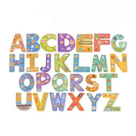 Alphabet And Numbers Wooden Puzzle
