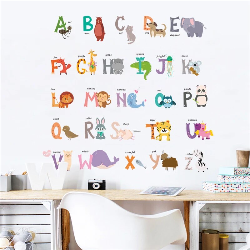 Alphabet Words Home Decor Wall Stickers