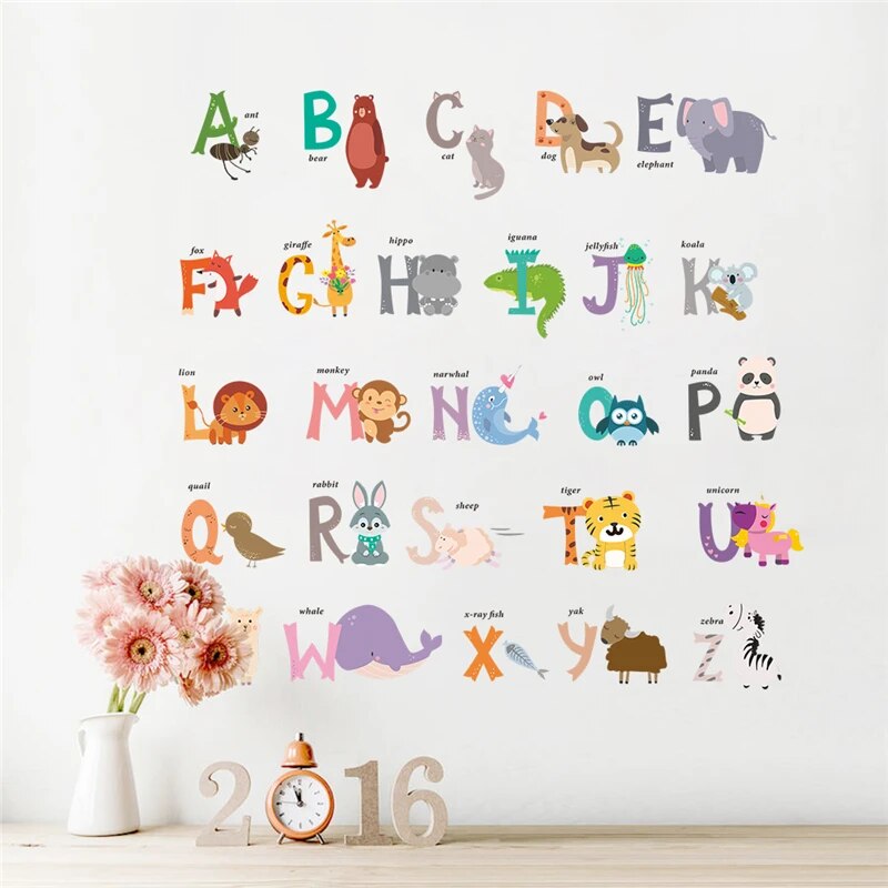 Alphabet Words Home Decor Wall Stickers