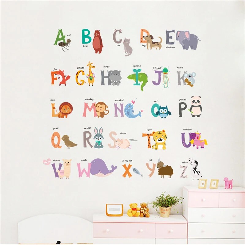 Alphabet Words Home Decor Wall Stickers