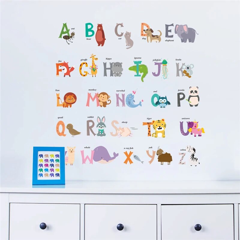 Alphabet Words Home Decor Wall Stickers