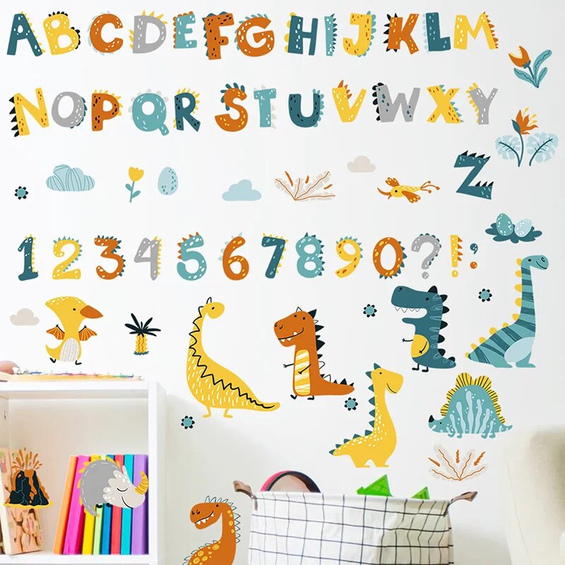 Dinosaurs Alphabet Wall Stickers