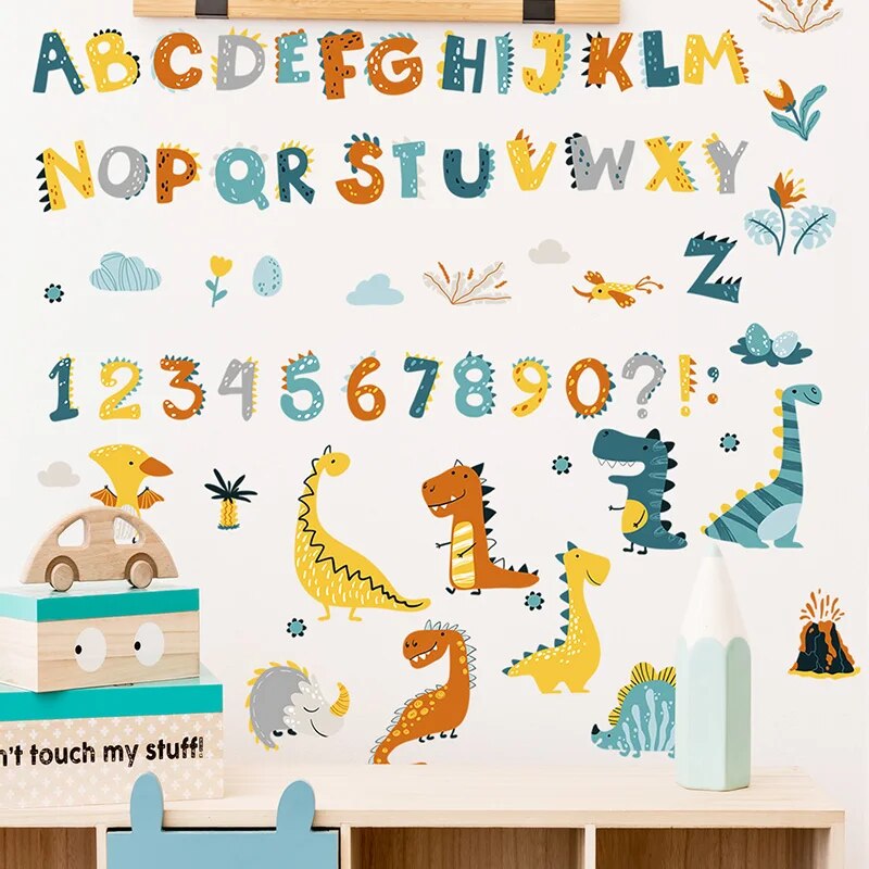 Dinosaurs Alphabet Wall Stickers