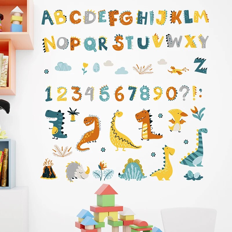 Dinosaurs Alphabet Wall Stickers