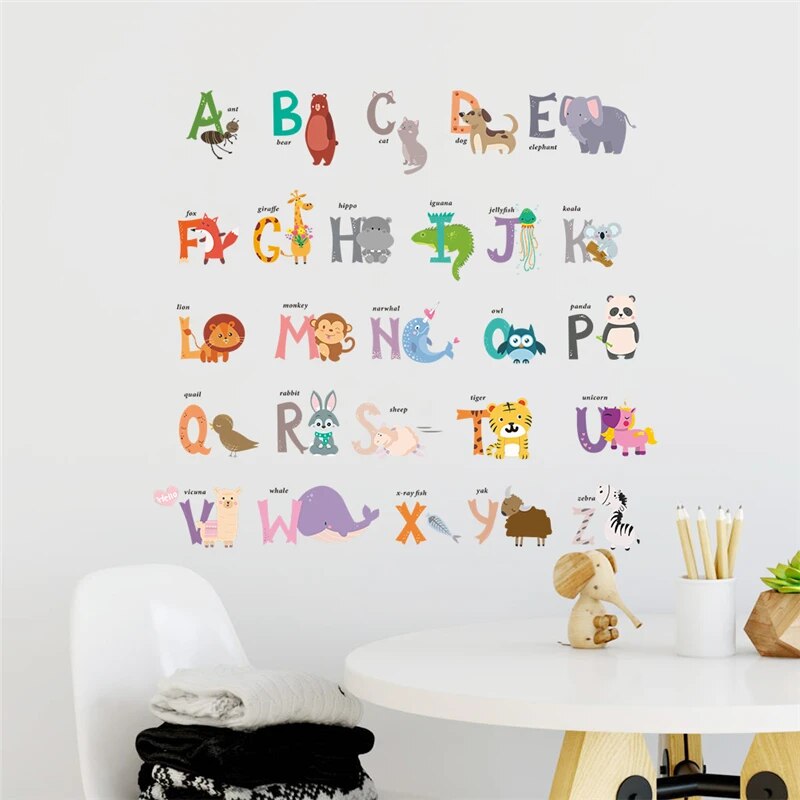 Home Decor Alphabet Wall Stickers