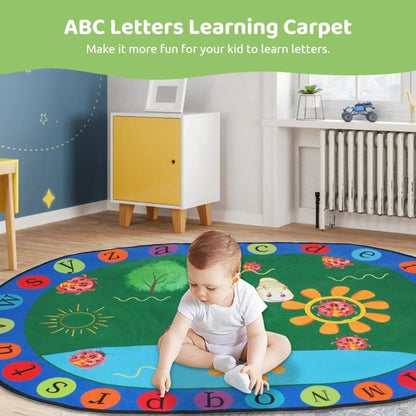 Oval Shaped Interactive Alphabet Learning Rug