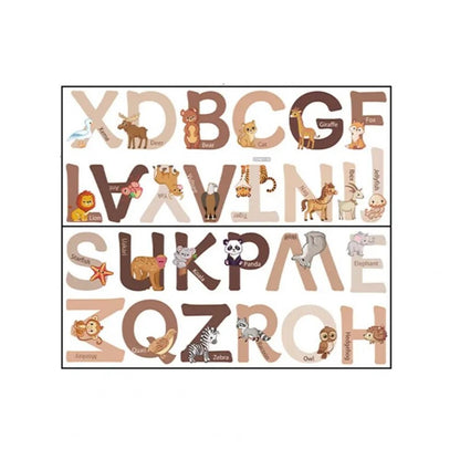 Cartoon Animal Alphabet Stickers