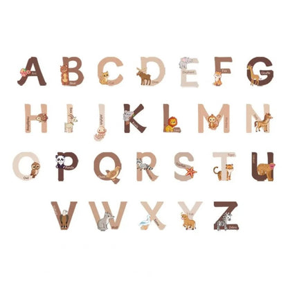 Cartoon Animal Alphabet Stickers