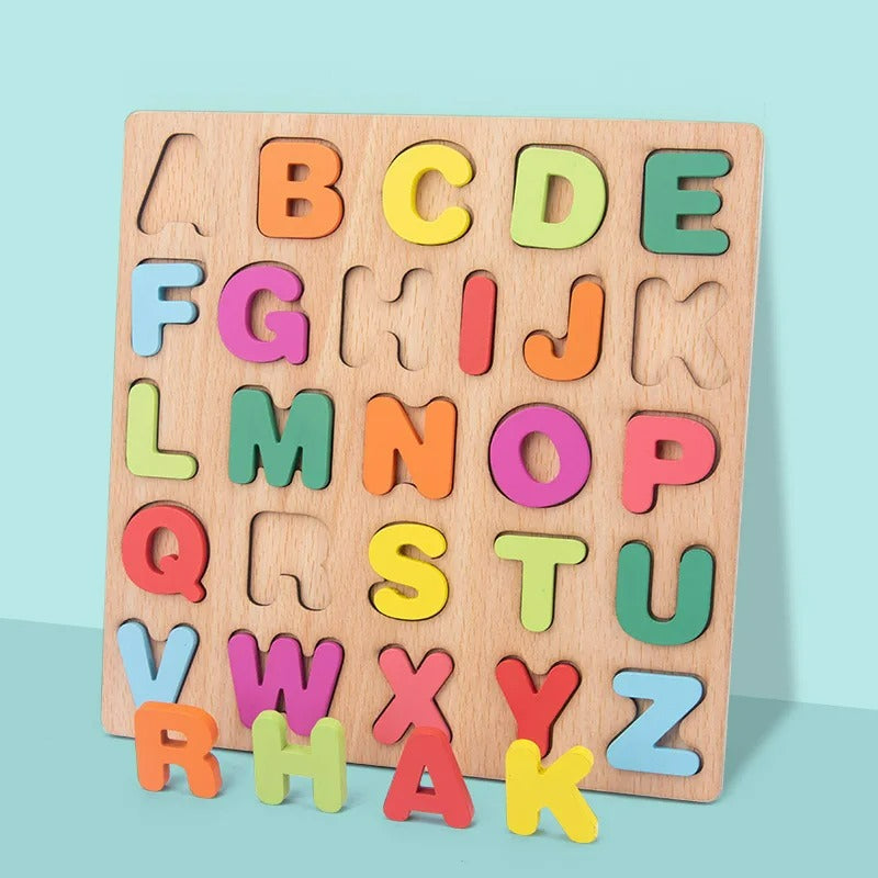 Wooden Letters And Shape Puzzle