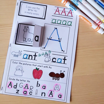 Alphabets Learning Interactive Notebook