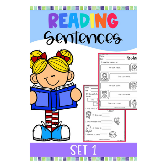 Preschool Worksheets Learning Reading Books