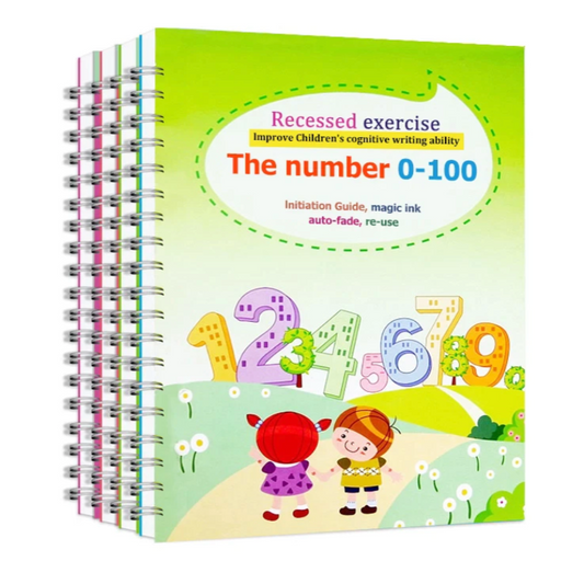 Magic Ink Reusable 3D Math 0-100 Numbers Handwriting Book