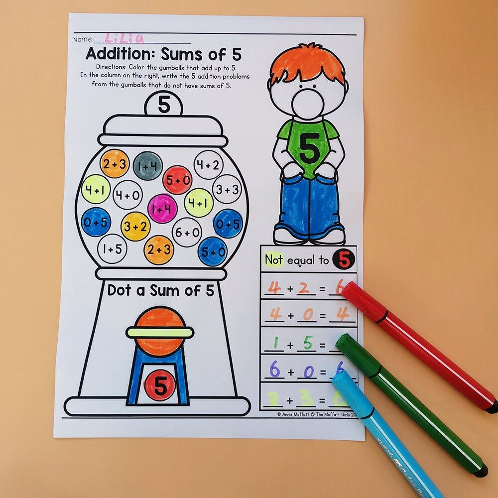 Addition and Subtraction Paper