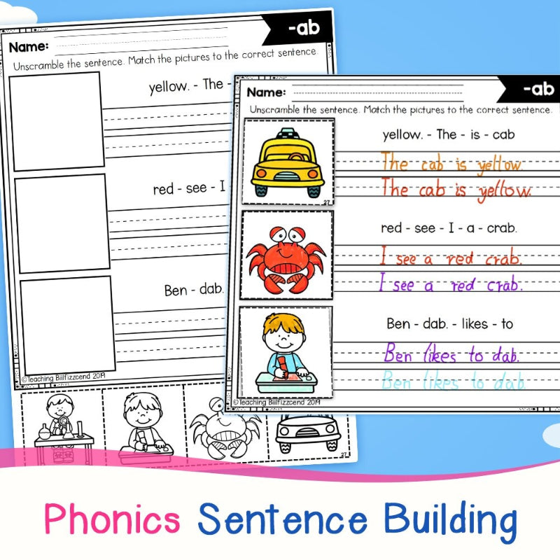 Phonics Sentence Building Workbooks