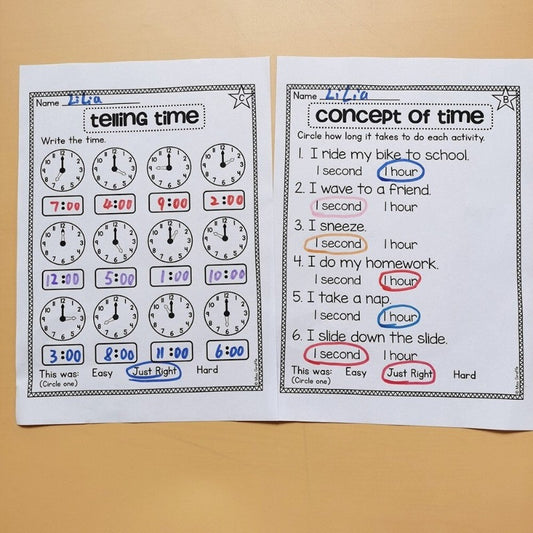 Time cognitive Reading Exercise