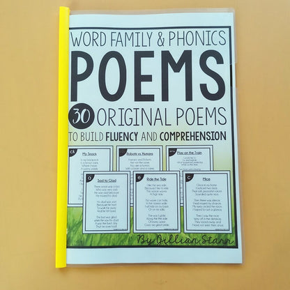 Family Phonics Poetry Poem Book